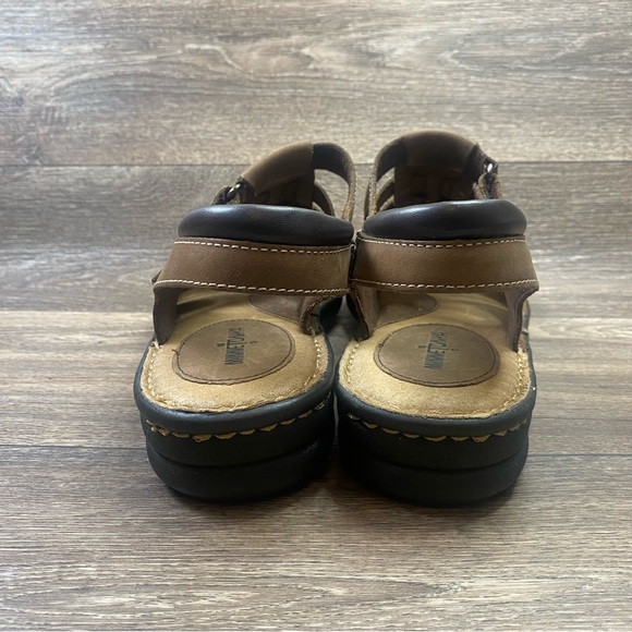 MINNETONKA Leather Fisherman's Sandals Open Toe Brown Women 12 Wide Adjustable - Picture 9 of 11